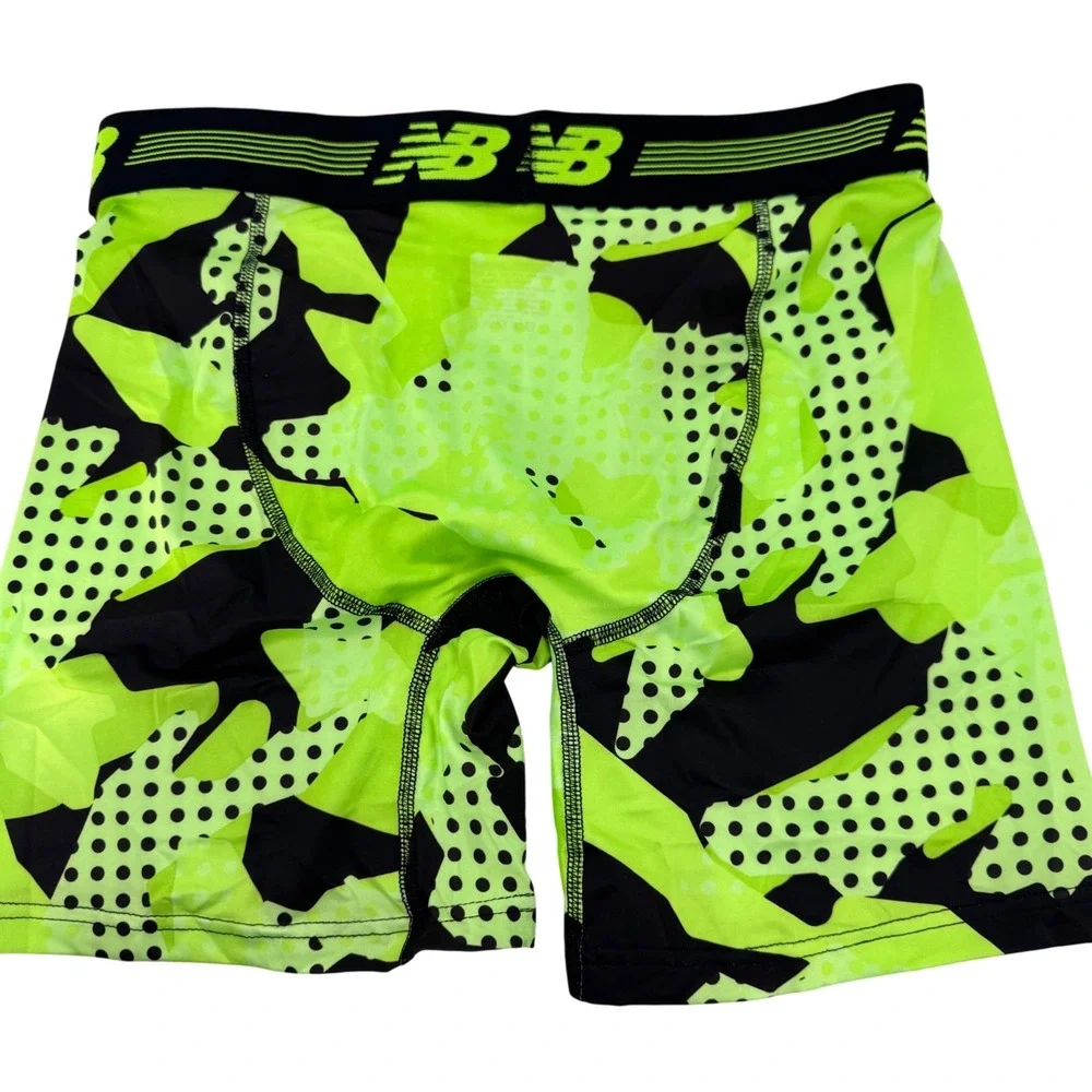 New‎ Balance Men's Boxer Briefs Neon Camo Performance Stretch Size M